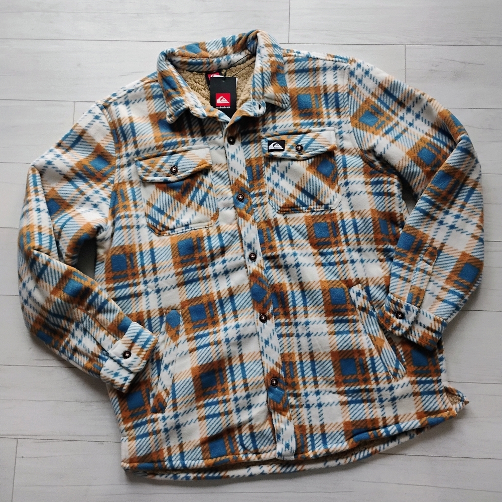 QUIKSILVER NEW Cold Days Sherpa Lined Shirt Jacket